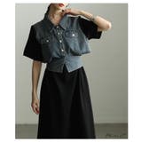 美シルエット描く異素材ドッキング重ね着風ワンピース レディース ファッション | Sawa a la mode | 詳細画像2 