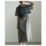 美シルエット描く異素材ドッキング重ね着風ワンピース レディース ファッション | Sawa a la mode | 詳細画像14 