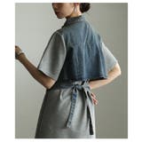 美シルエット描く異素材ドッキング重ね着風ワンピース レディース ファッション | Sawa a la mode | 詳細画像21 