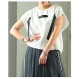 着るだけで差がつくテープデザインスクエアTシャツ レディース トップス | Sawa a la mode | 詳細画像14 