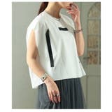 着るだけで差がつくテープデザインスクエアTシャツ レディース トップス | Sawa a la mode | 詳細画像16 