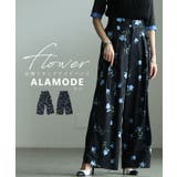 控えめな甘さ引き立つ花柄ハイウエストタックワイドパンツ レディース ファッション | Sawa a la mode | 詳細画像1 