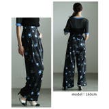 控えめな甘さ引き立つ花柄ハイウエストタックワイドパンツ レディース ファッション | Sawa a la mode | 詳細画像9 