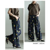 控えめな甘さ引き立つ花柄ハイウエストタックワイドパンツ レディース ファッション | Sawa a la mode | 詳細画像15 