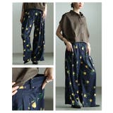 控えめな甘さ引き立つ花柄ハイウエストタックワイドパンツ レディース ファッション | Sawa a la mode | 詳細画像19 