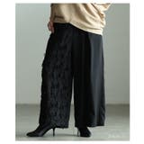 気負わず洒落るジャガード切り替えワイドパンツ レディース パンツ | Sawa a la mode | 詳細画像2 