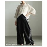 さっと穿いて洒落るサイドラインフロントタックパンツ レディース ボトムス | Sawa a la mode | 詳細画像7
