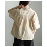 シンプルなのに洒落るインド綿ストライプブラウス レディース トップス | Sawa a la mode | 詳細画像9