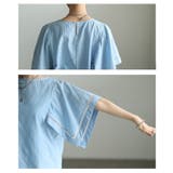 涼しげに映えるインド綿ストライプケープブラウス レディース トップス | Sawa a la mode | 詳細画像5 