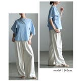 涼しげに映えるインド綿ストライプケープブラウス レディース トップス | Sawa a la mode | 詳細画像10 