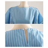 涼しげに映えるインド綿ストライプケープブラウス レディース トップス | Sawa a la mode | 詳細画像19 