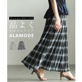 揺れ感まで絵になるワッシャープリーツチェックスカート レディース ボトムス | Sawa a la mode | 詳細画像1 