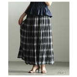 揺れ感まで絵になるワッシャープリーツチェックスカート レディース ボトムス | Sawa a la mode | 詳細画像2 