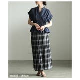 揺れ感まで絵になるワッシャープリーツチェックスカート レディース ボトムス | Sawa a la mode | 詳細画像7 