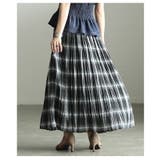 揺れ感まで絵になるワッシャープリーツチェックスカート レディース ボトムス | Sawa a la mode | 詳細画像8 