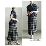 揺れ感まで絵になるワッシャープリーツチェックスカート レディース ボトムス | Sawa a la mode | 詳細画像10 