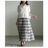揺れ感まで絵になるワッシャープリーツチェックスカート レディース ボトムス | Sawa a la mode | 詳細画像13 