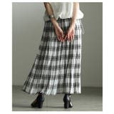 揺れ感まで絵になるワッシャープリーツチェックスカート レディース ボトムス | Sawa a la mode | 詳細画像15 