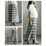 揺れ感まで絵になるワッシャープリーツチェックスカート レディース ボトムス | Sawa a la mode | 詳細画像17 