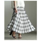 揺れ感まで絵になるワッシャープリーツチェックスカート レディース ボトムス | Sawa a la mode | 詳細画像18 