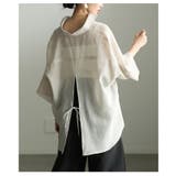 透け感で魅せるバックスリットシアービッグシャツ レディース トップス | Sawa a la mode | 詳細画像9 