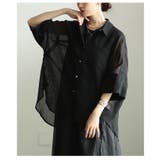 透け感で魅せるバックスリットシアービッグシャツ レディース トップス | Sawa a la mode | 詳細画像16 