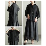透け感で魅せるバックスリットシアービッグシャツ レディース トップス | Sawa a la mode | 詳細画像17 