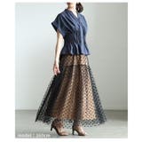 可憐に揺れるドットチュールフレアスカート レディース ボトムス | Sawa a la mode | 詳細画像13 