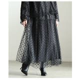 可憐に揺れるドットチュールフレアスカート レディース ボトムス | Sawa a la mode | 詳細画像16 