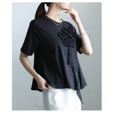 華やかに決まるフラワーアクセントTシャツ レディース トップス | Sawa a la mode | 詳細画像4 
