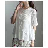 華やかに決まるフラワーアクセントTシャツ レディース トップス | Sawa a la mode | 詳細画像15 