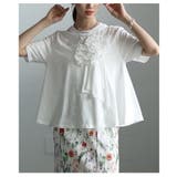 華やかに決まるフラワーアクセントTシャツ レディース トップス | Sawa a la mode | 詳細画像18 
