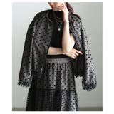 華やかさを軽やかに纏うドットチュールライトブルゾン レディース アウター | Sawa a la mode | 詳細画像12 