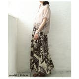 躍動感宿るリネン混ボタニカルコラージュフレアスカート レディース ファッション | Sawa a la mode | 詳細画像14 