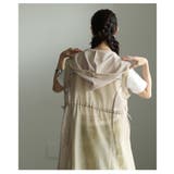 重ねて垢抜けるローン×メッシュフーディーロングジレ レディース ファッション | Sawa a la mode | 詳細画像11 