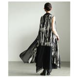 一歩先を行く水墨画風プリント異素材トッパーロングジレ レディース ファッション | Sawa a la mode | 詳細画像9