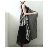 一歩先を行く水墨画風プリント異素材トッパーロングジレ レディース ファッション | Sawa a la mode | 詳細画像12