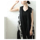 一歩先を行く水墨画風プリント異素材トッパーロングジレ レディース ファッション | Sawa a la mode | 詳細画像15