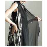 一歩先を行く水墨画風プリント異素材トッパーロングジレ レディース ファッション | Sawa a la mode | 詳細画像19
