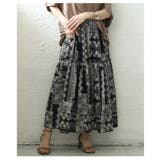 リッチな雰囲気宿る花柄レースプリントティアードスカート レディース ファッション | Sawa a la mode | 詳細画像15