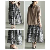 リッチな雰囲気宿る花柄レースプリントティアードスカート レディース ファッション | Sawa a la mode | 詳細画像17