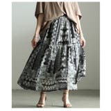 リッチな雰囲気宿る花柄レースプリントティアードスカート レディース ファッション | Sawa a la mode | 詳細画像19