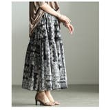 リッチな雰囲気宿る花柄レースプリントティアードスカート レディース ファッション | Sawa a la mode | 詳細画像20
