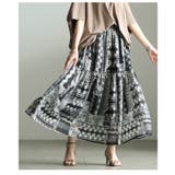 リッチな雰囲気宿る花柄レースプリントティアードスカート レディース ファッション | Sawa a la mode | 詳細画像22