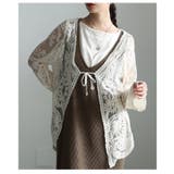 素朴な甘さを纏う草花レースシアートッパーカーディガン レディース ファッション | Sawa a la mode | 詳細画像16 