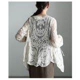 素朴な甘さを纏う草花レースシアートッパーカーディガン レディース ファッション | Sawa a la mode | 詳細画像18 