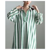 縦ラインで魅せるスキッパーネックストライプワンピース レディース ワンピース | Sawa a la mode | 詳細画像4