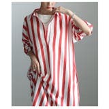 縦ラインで魅せるスキッパーネックストライプワンピース レディース ワンピース | Sawa a la mode | 詳細画像14