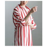 縦ラインで魅せるスキッパーネックストライプワンピース レディース ワンピース | Sawa a la mode | 詳細画像15