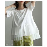 モードに華やぐ異素材ティアードプリーツカットソー レディース ファッション | Sawa a la mode | 詳細画像2